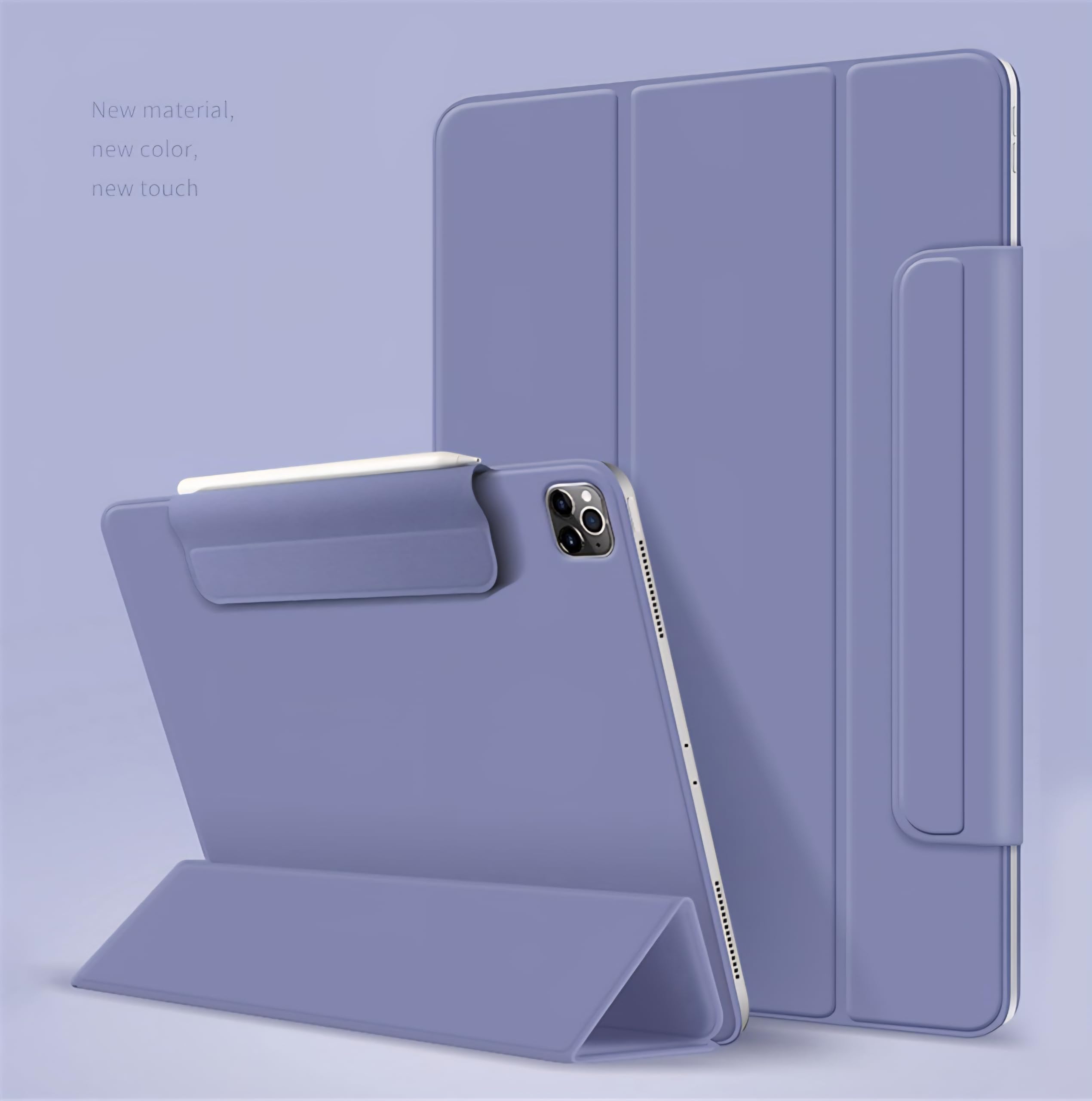 iPad2026-11 iPadcase＆pencil Classic Magnetic Case for iPad 11 (A16) 2025 and iPad 10 2022, Tri